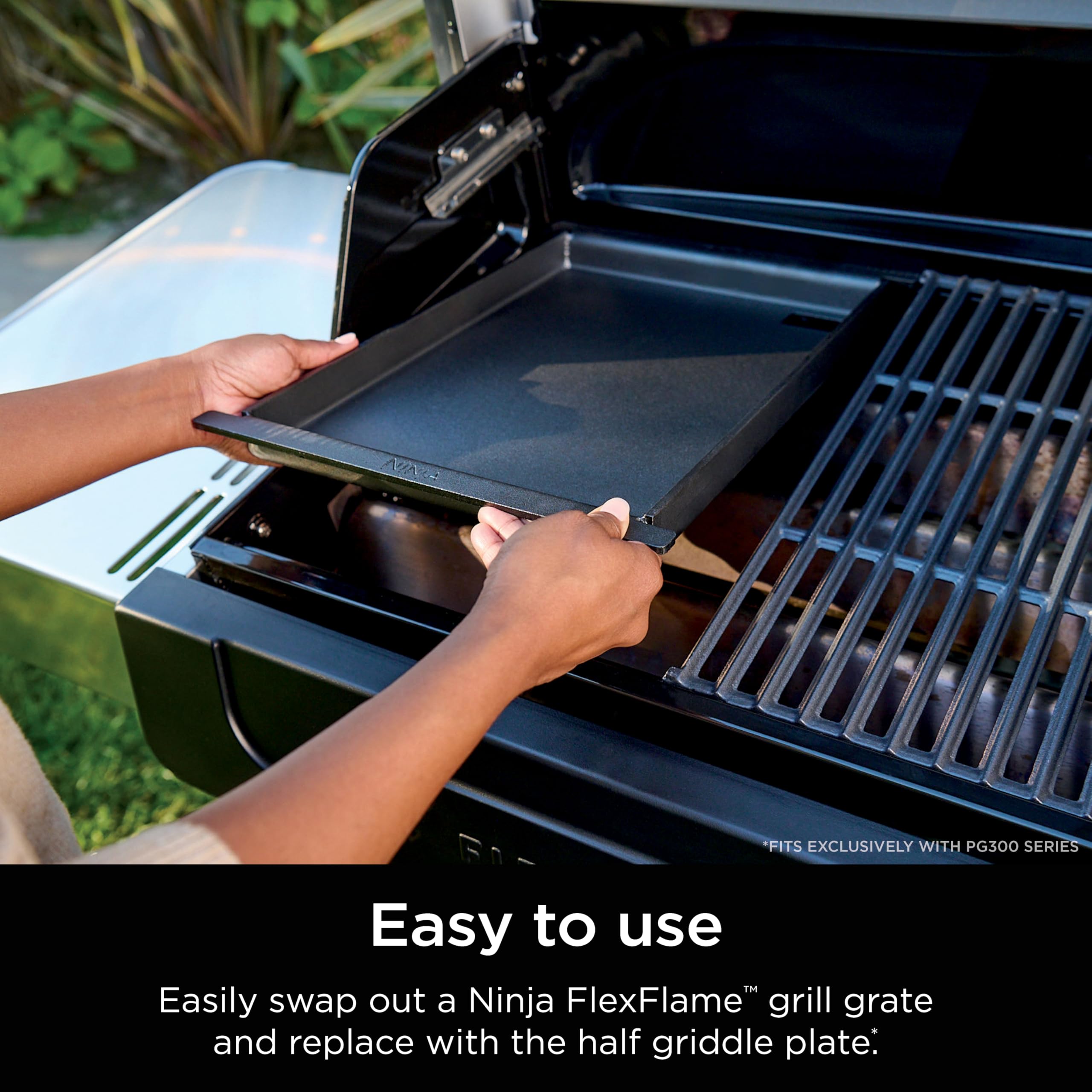 Ninja FlexFlame Upgrades Premium Half Griddle, Professional-Grade